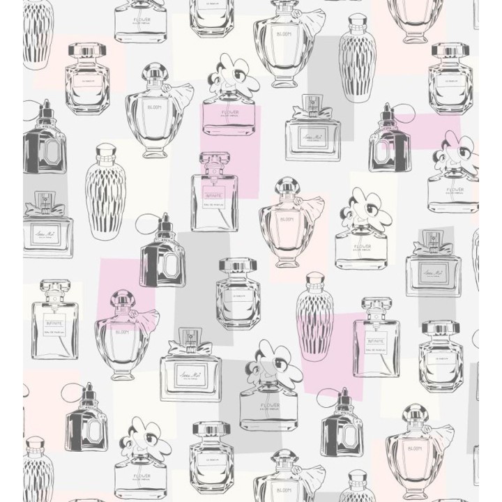Papel pintado botes de perfumes vintage - Infinite Bloom 677229