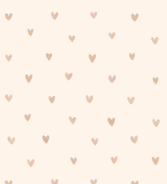 Papel pintado corazones dorados fondo beige - Magic Hearts 677238