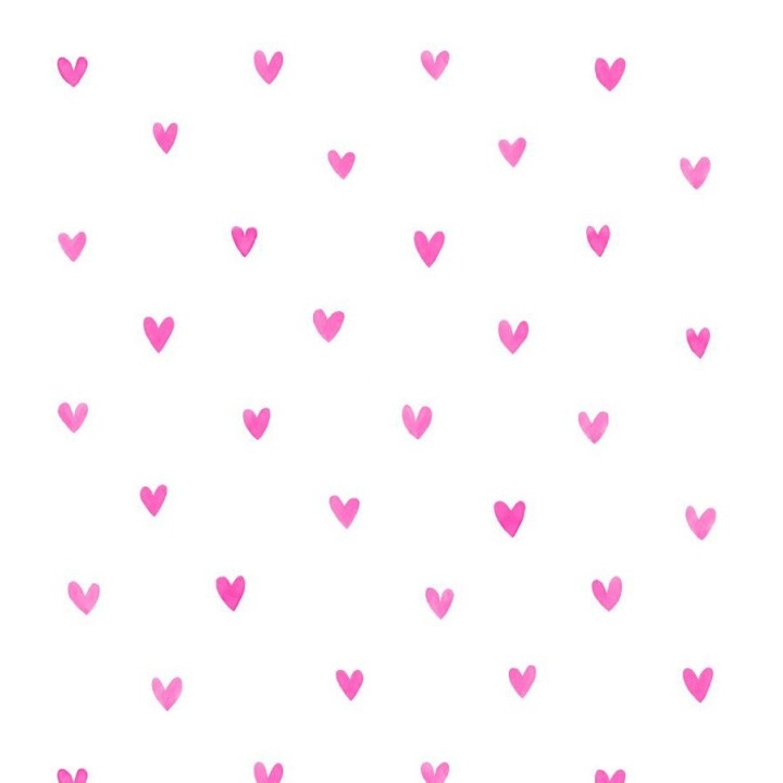 Papel pintado corazones rosas fondo blanco - Magic Hearts 677239