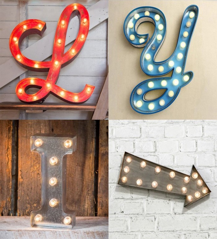 Papel pintado letras modernas luminosas - Modern Torch Signs 677245