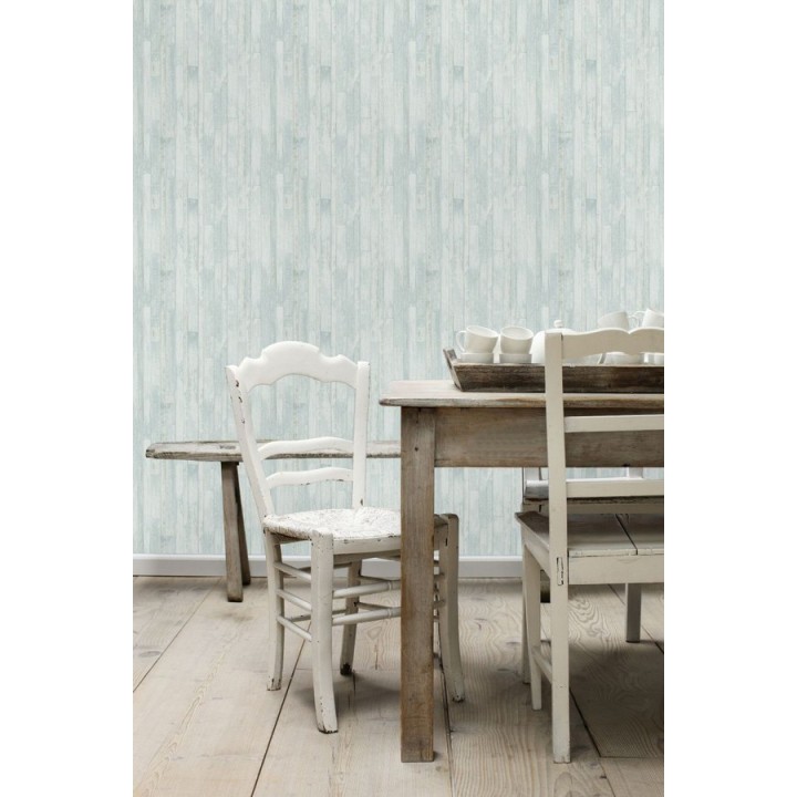 Papel pintado listones de madera pequeños estilo nórdico - Algarve Beach 677256