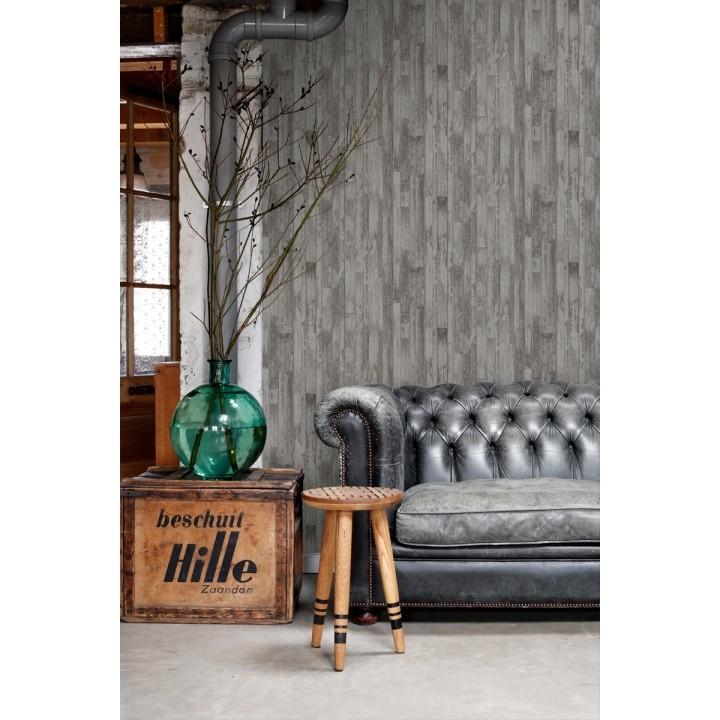 Papel pintado listones de madera pequeños estilo nórdico - Algarve Beach 677257