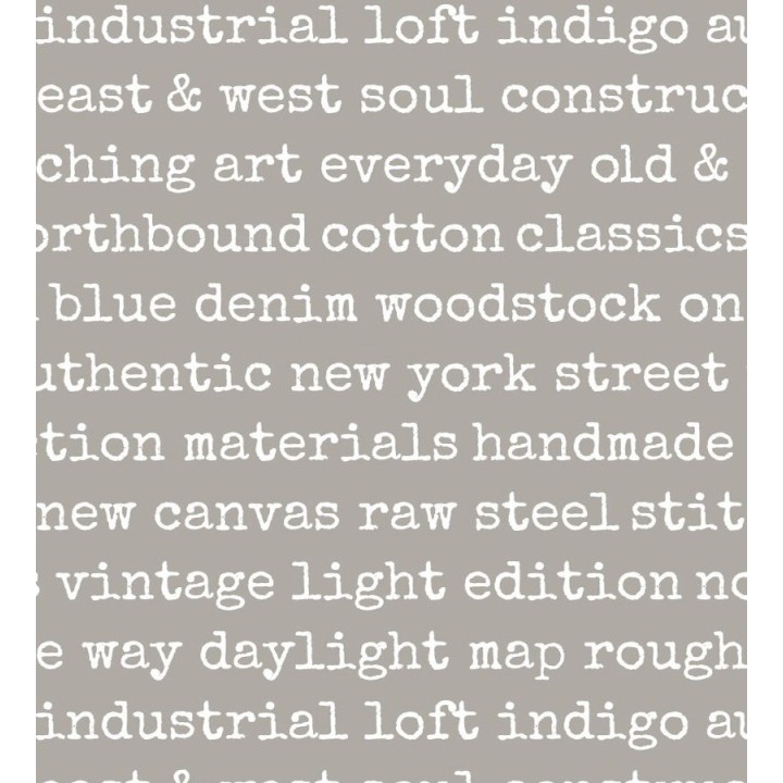 Papel pintado palabras moda fondo gris - Vintage Edition 677274