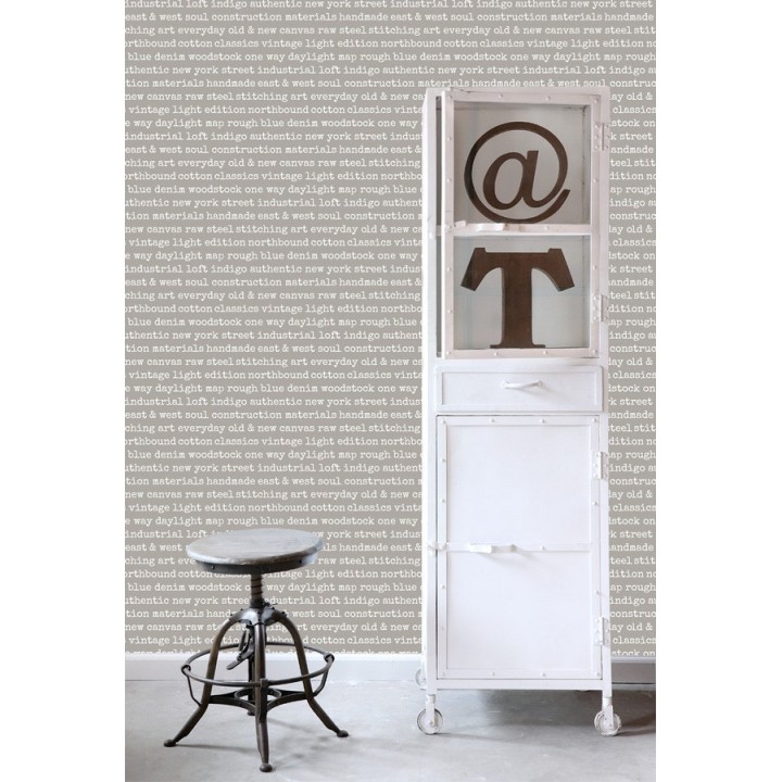 Papel pintado palabras moda fondo gris - Vintage Edition 677274