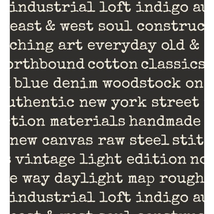 Papel pintado palabras moda fondo negro - Vintage Edition 677275