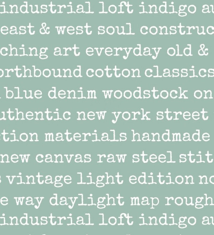 Papel pintado palabras moda fondo verde - Vintage Edition 677276