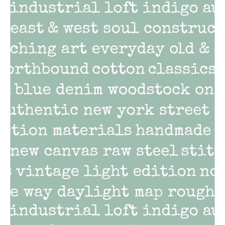 Papel pintado palabras moda fondo verde - Vintage Edition 677276