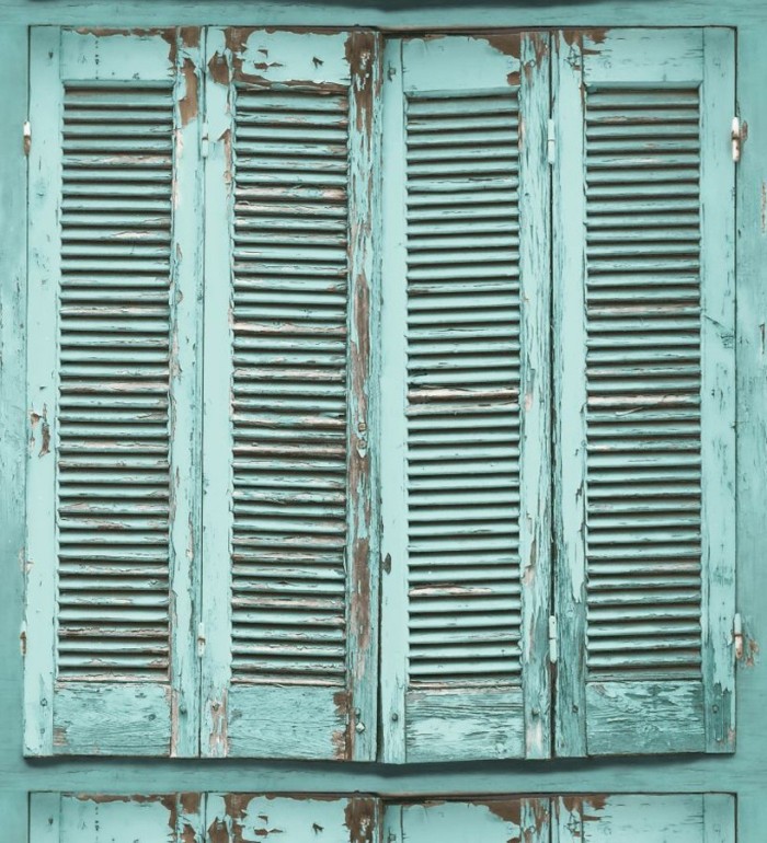 Papel pintado ventana de madera envejecida estilo vintage - Sintra Windows 677286