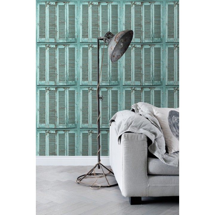 Papel pintado ventana de madera envejecida estilo vintage - Sintra Windows 677286