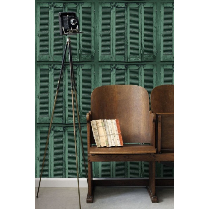 Papel pintado ventana de madera envejecida estilo vintage - Sintra Windows 677287