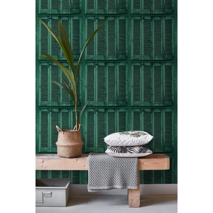 Papel pintado ventana de madera envejecida estilo vintage - Sintra Windows 677287