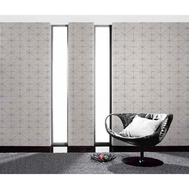 Papel pintado rombos modernos con trazos desiguales - Brenta 5429