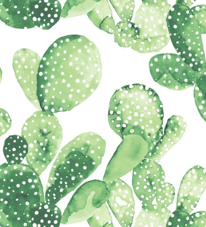 Papel pintado cactus en acuarela - Sonora Cactus 677304