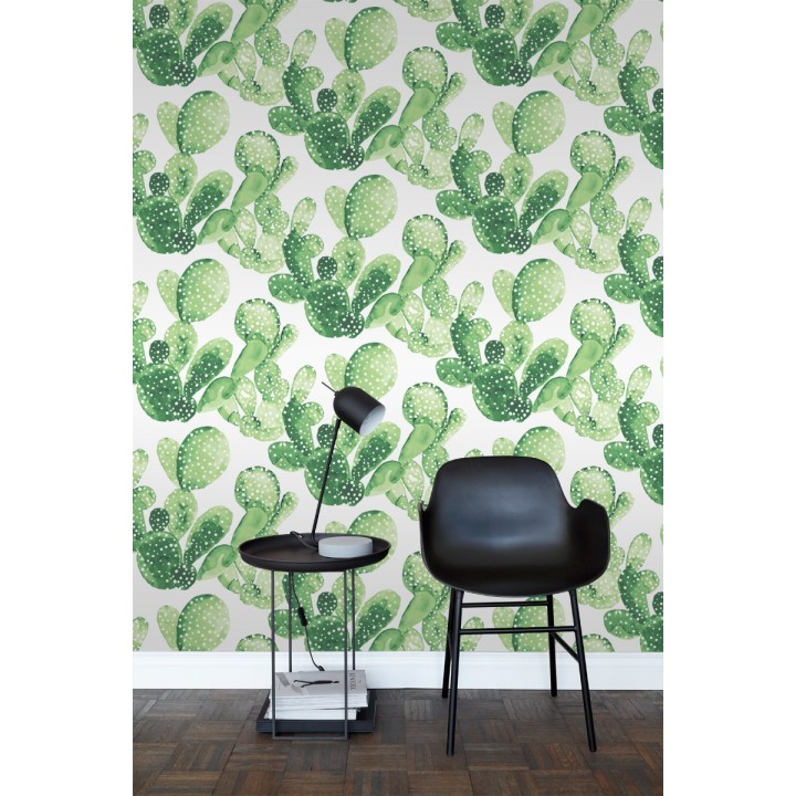 Papel pintado cactus en acuarela - Sonora Cactus 677304