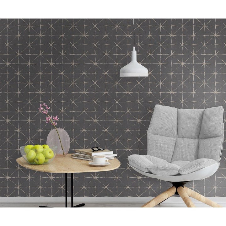 Papel pintado rombos modernos con trazos desiguales - Brenta 5432