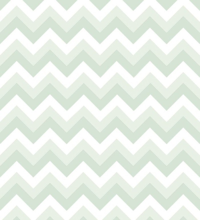 Papel pintado rayas zigzag verde y blanco - Ursa 677333