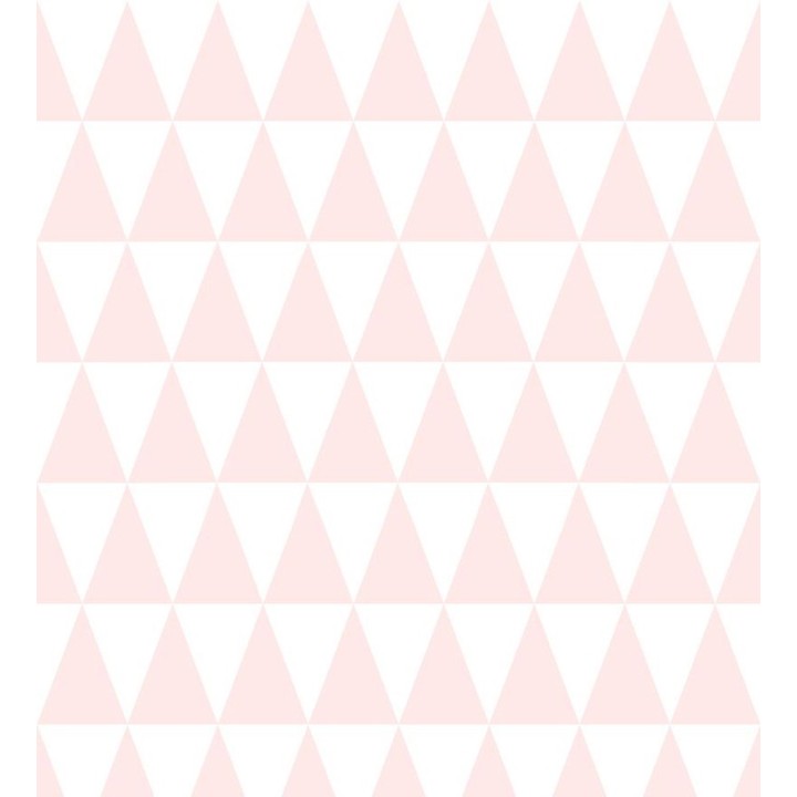 Papel pintado triángulos rosa y blanco estilo nórdico - Nordem Mountains 677336