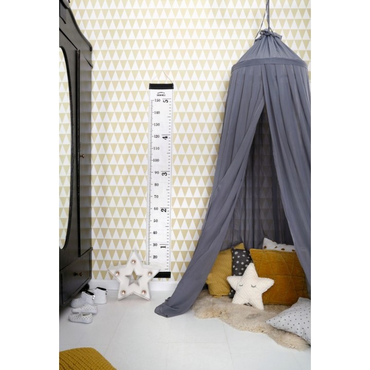 Papel pintado triángulos mostaza y blanco estilo nórdico - Nordem Mountains 677337