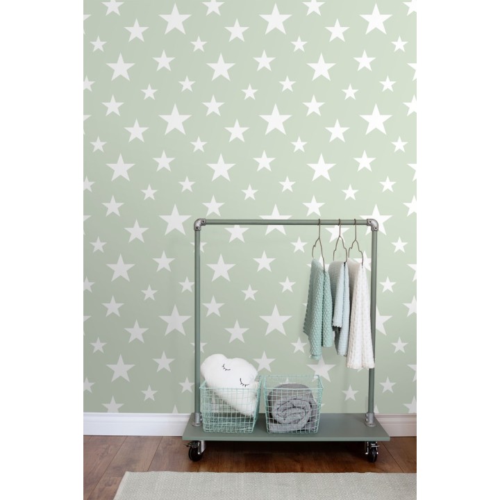 Papel pintado estrellas infantiles - Lucky Planet 677339