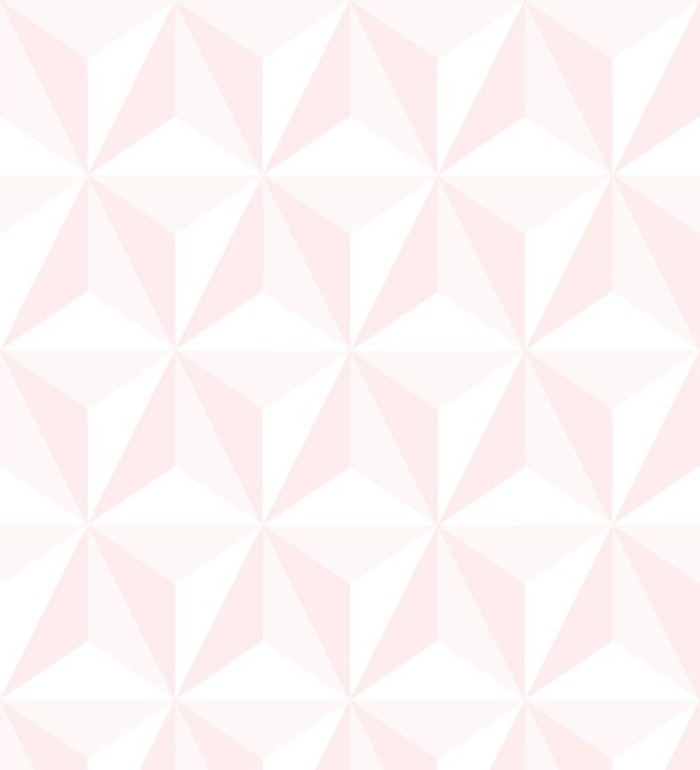 Papel pintado geométrico 3D rosa y blanco - Iceland Sky 3D 677349