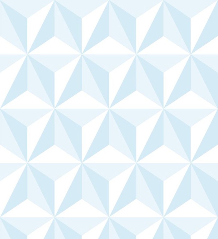 Papel pintado geométrico 3D azul y blanco - Iceland Sky 3D 677350