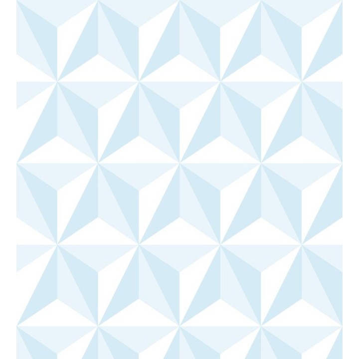 Papel pintado geométrico 3D azul y blanco - Iceland Sky 3D 677350