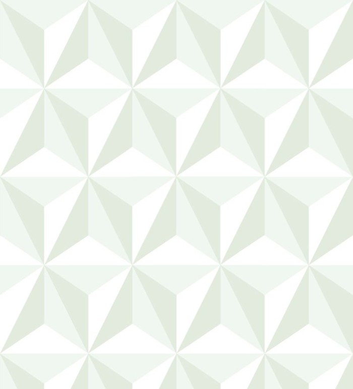 Papel pintado geométrico 3D verde y blanco - Iceland Sky 3D 677351