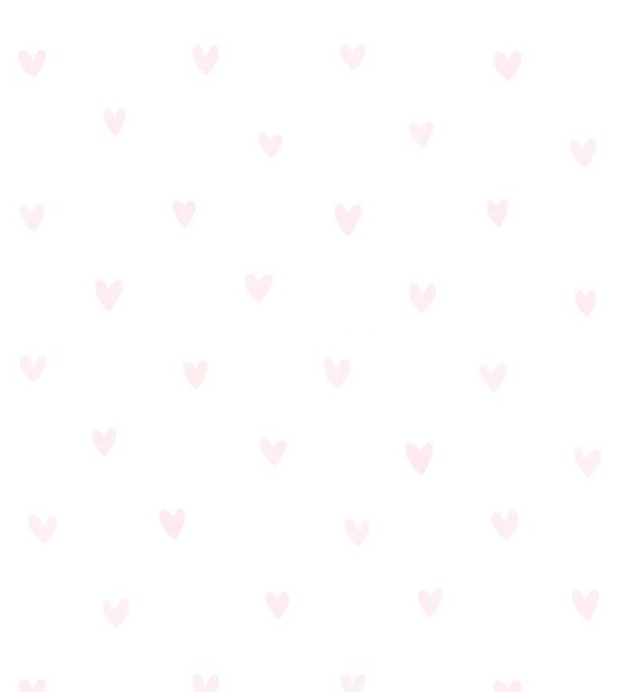 Papel pintado corazones rosa claro fondo blanco - Magic Hearts 677353
