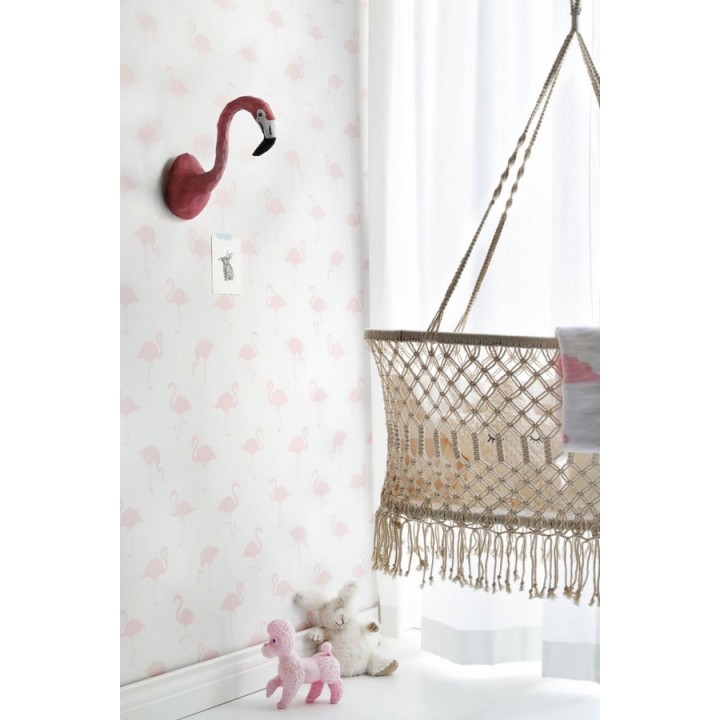 Papel pintado flamencos estilo tropical - Tropical Family 677356