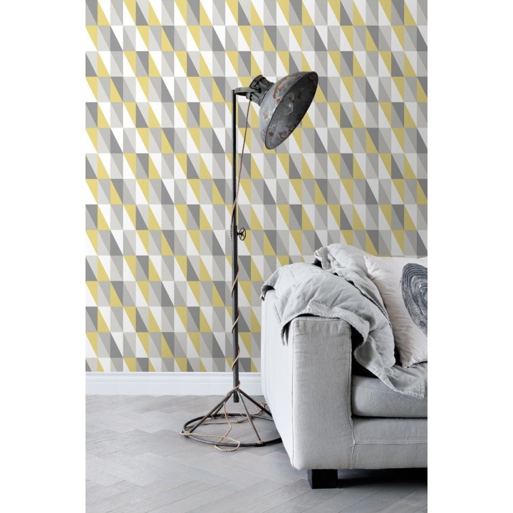 Papel pintado geométrico triángulos de colores - Metrix Evolution 677359