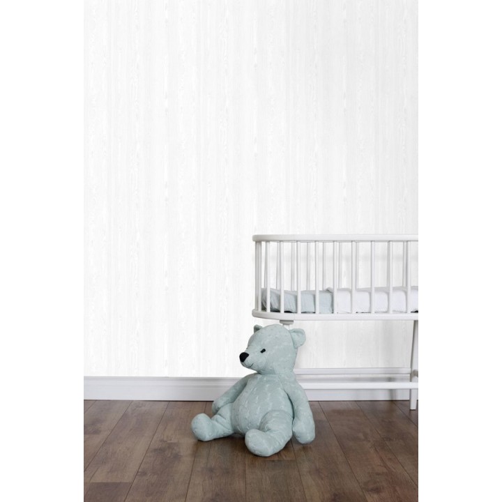 Papel pintado madera veteada blanca - Haley Forest 677365