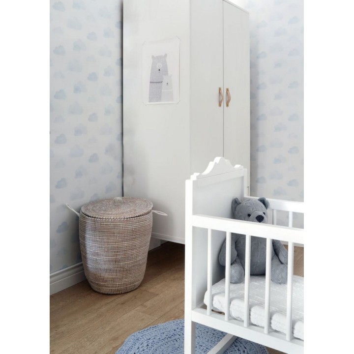 Papel pintado nubes infantiles celestes fondo blanco - Dream Sky 677368