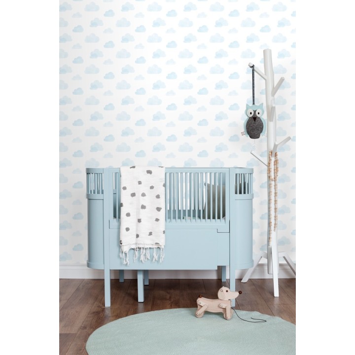 Papel pintado nubes infantiles celestes fondo blanco - Dream Sky 677368