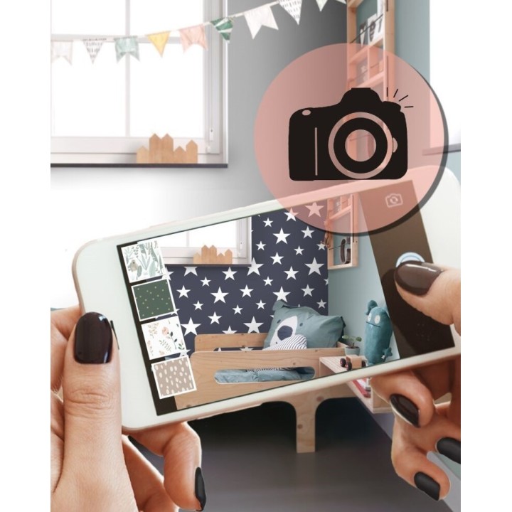 Papel pintado estrellas infantiles - Lucky Planet 677371