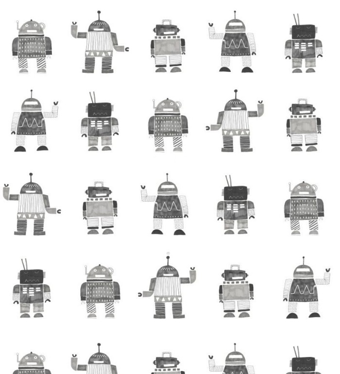 Papel pintado robots infantiles - Strange Friends 677377