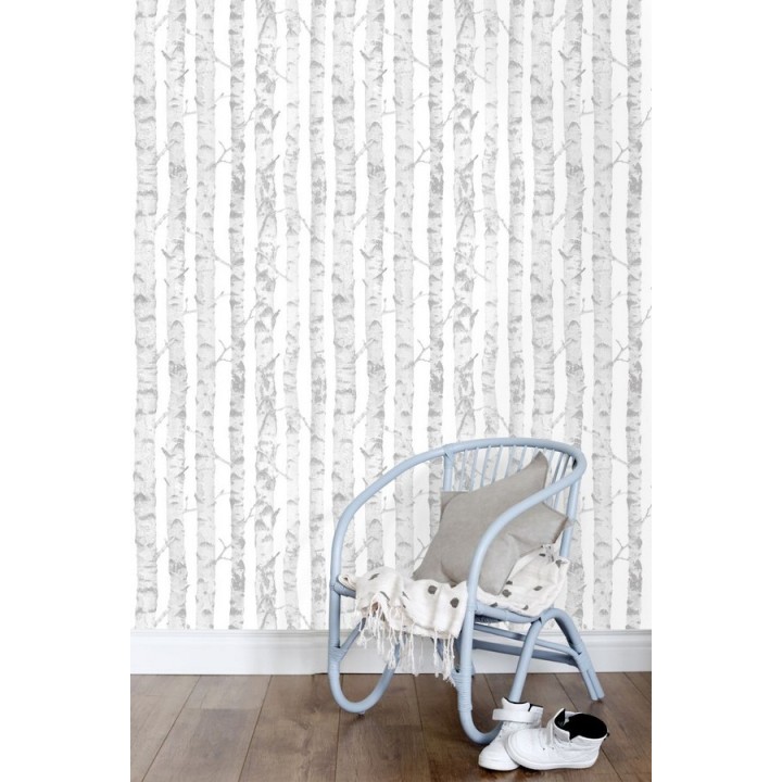 Papel pintado troncos de árboles estilo nórdico - Baltic Hills 677382