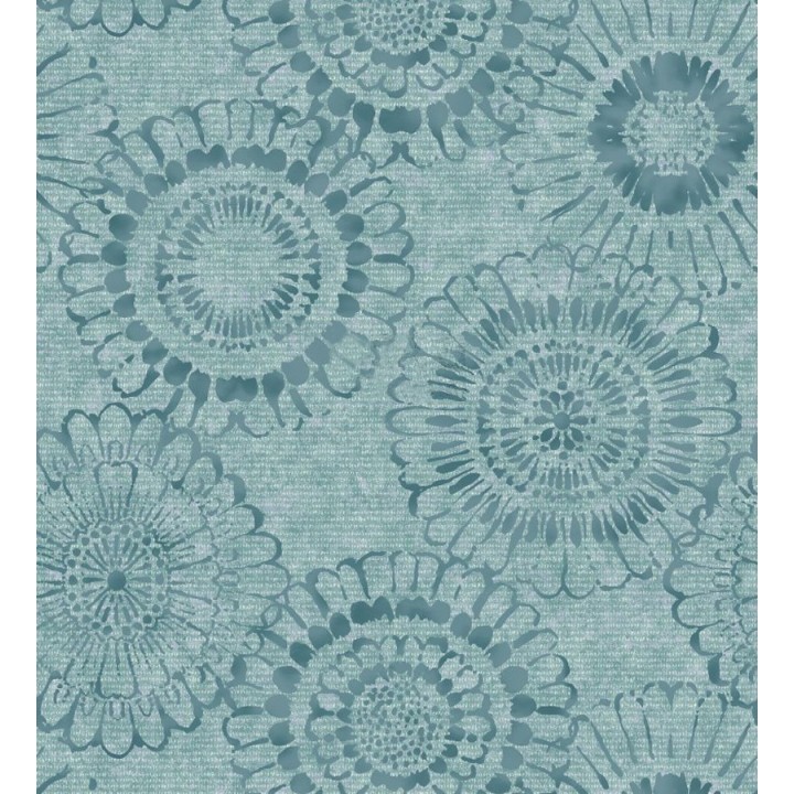 Papel pintado flores grandes modernas tonos verdes - Jaiden Flowers 677423