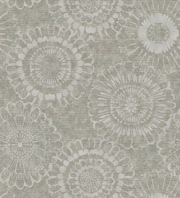 Papel pintado flores grandes modernas tonos grises - Jaiden Flowers 677424