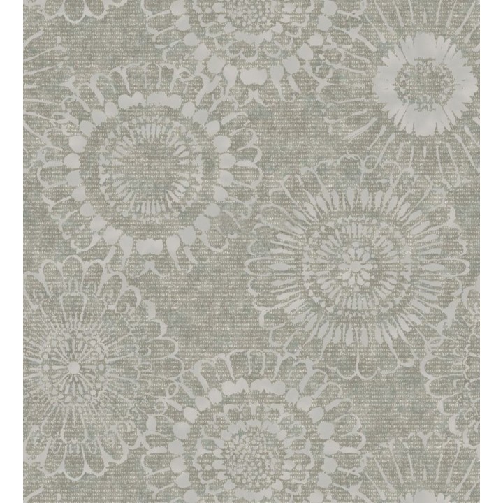 Papel pintado flores grandes modernas tonos grises - Jaiden Flowers 677424