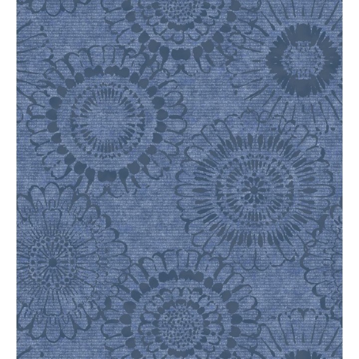 Papel pintado flores grandes modernas tonos azules - Jaiden Flowers 677425