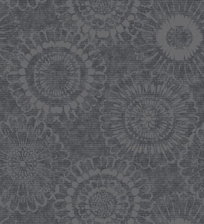 Papel pintado Papel pintado flores grandes modernas tonos grises - Jaiden Flowers 677426