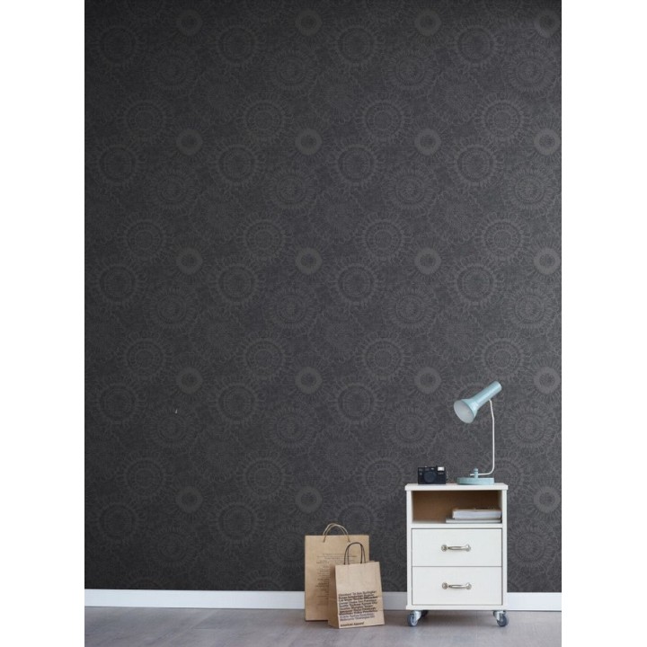 Papel pintado Papel pintado flores grandes modernas tonos grises - Jaiden Flowers 677426