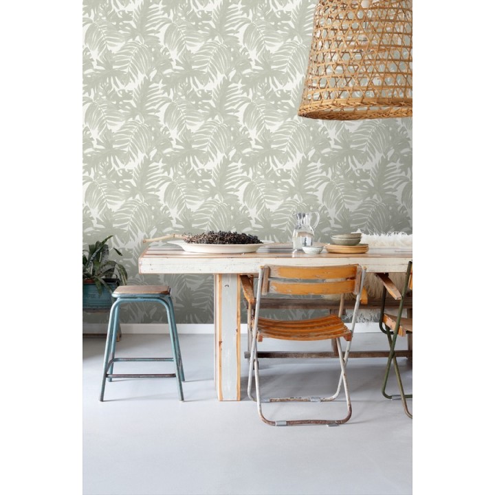 Papel pintado hojas de palmera estilo tropical - Oasis Garden 679032