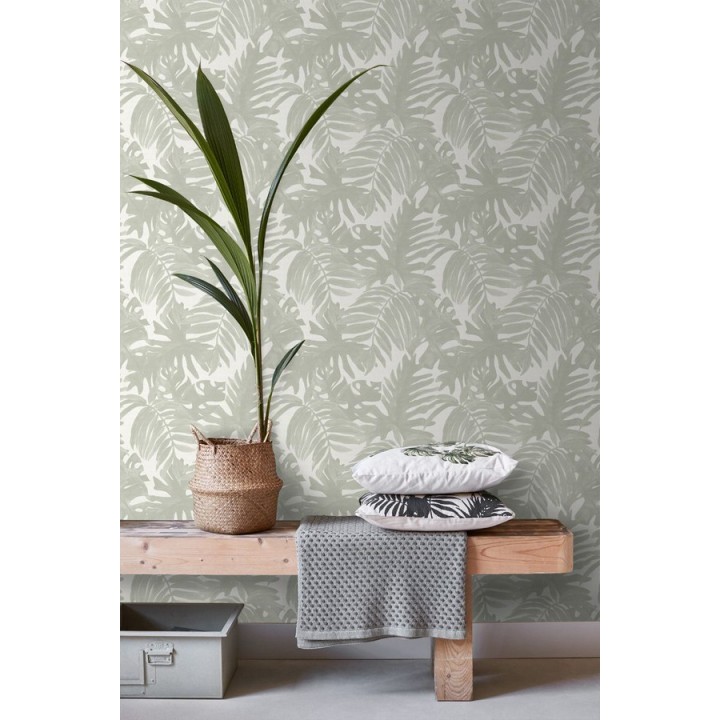 Papel pintado hojas de palmera estilo tropical - Oasis Garden 679032