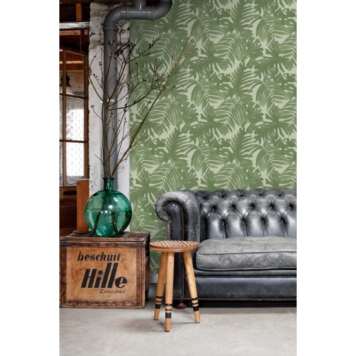 Papel pintado hojas de palmera estilo tropical - Oasis Garden 679033