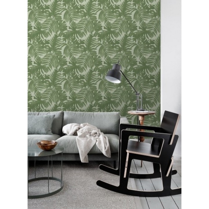 Papel pintado hojas de palmera estilo tropical - Oasis Garden 679033