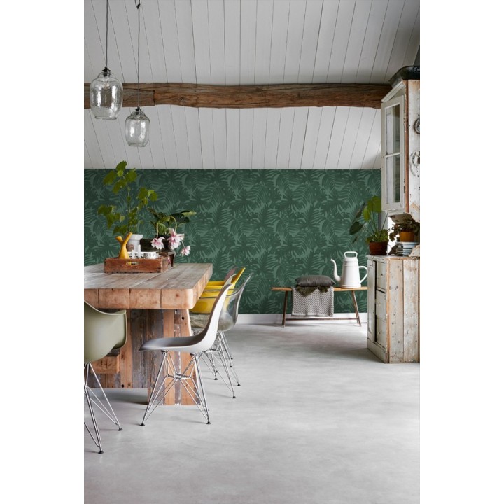 Papel pintado hojas de palmera estilo tropical - Oasis Garden 679034