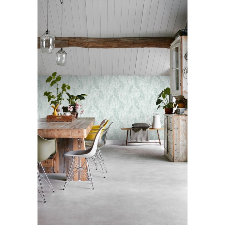 Papel pintado hojas modernas estilo tropical - Manila Tropical 679053