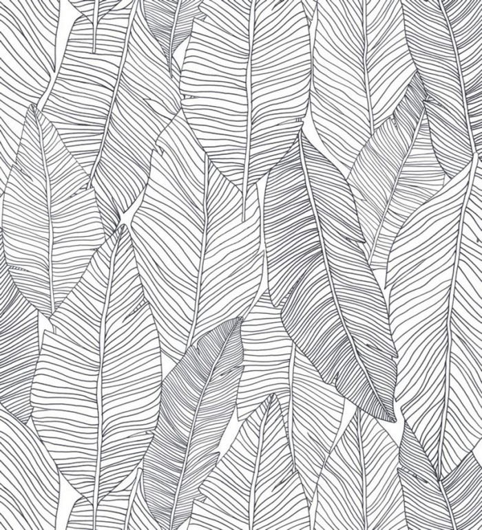 Papel pintado hojas modernas estilo tropical - Manila Tropical 679054
