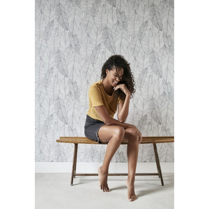 Papel pintado hojas modernas estilo tropical - Manila Tropical 679054